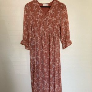 Citrus and lemon maxi dress